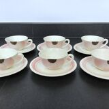 6 Gien coffee cups 40s-50s