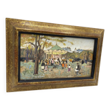 Marko stupar oil on canvas framed park in paris