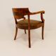 Swedish office chair in lacquered birch, mahogany brown, Sweden, 1920s.
