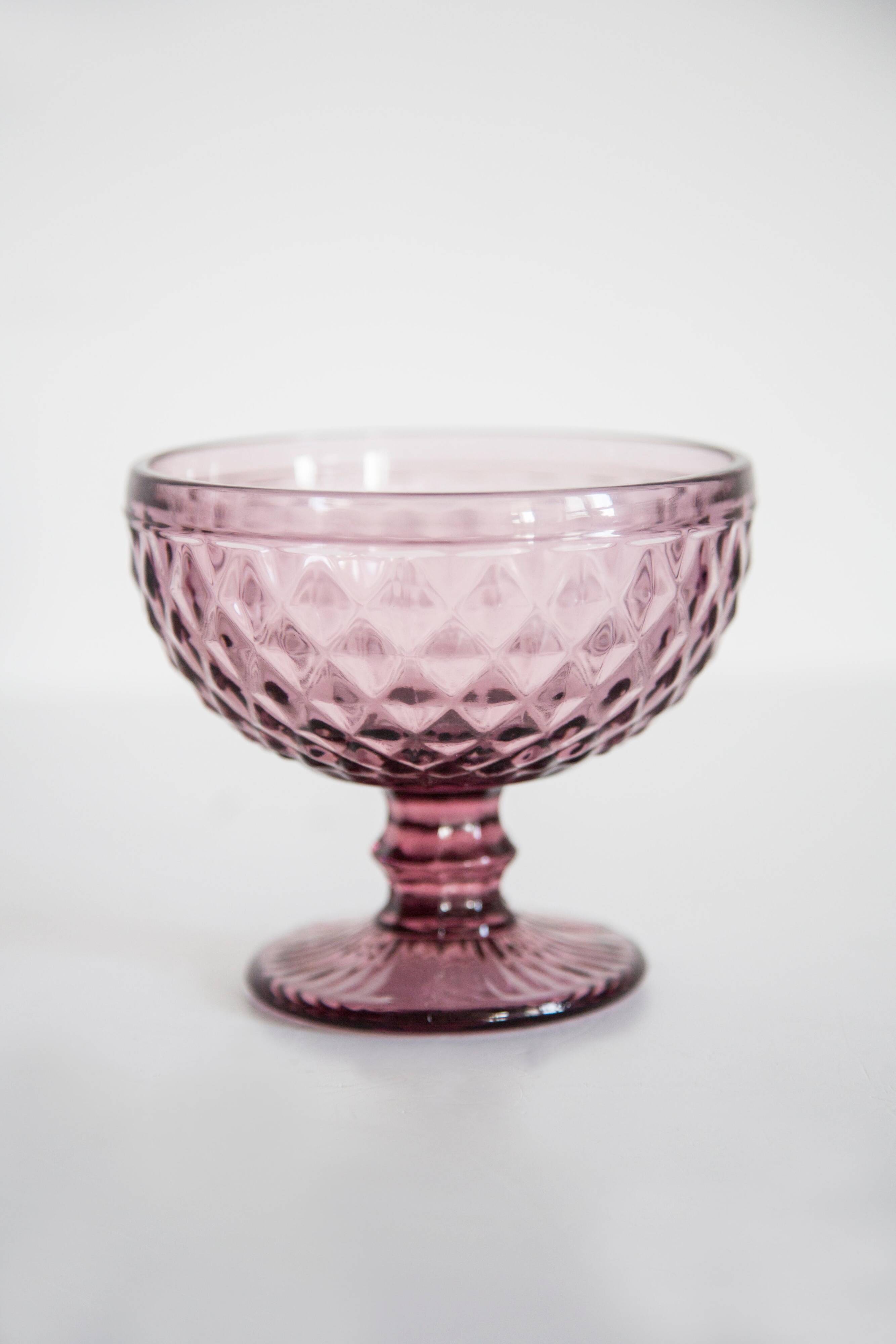 Vintage purple glass sugar bowl from the mid-century, Italy, 1960s.