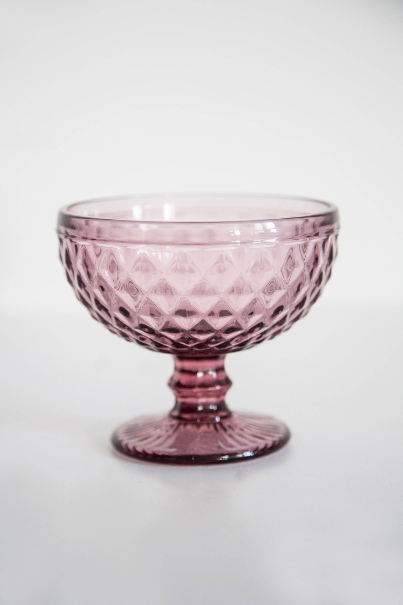 Vintage purple glass sugar bowl from the mid-century, Italy, 1960s.