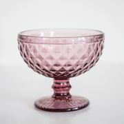 Vintage purple glass sugar bowl from the mid-century, Italy, 1960s.