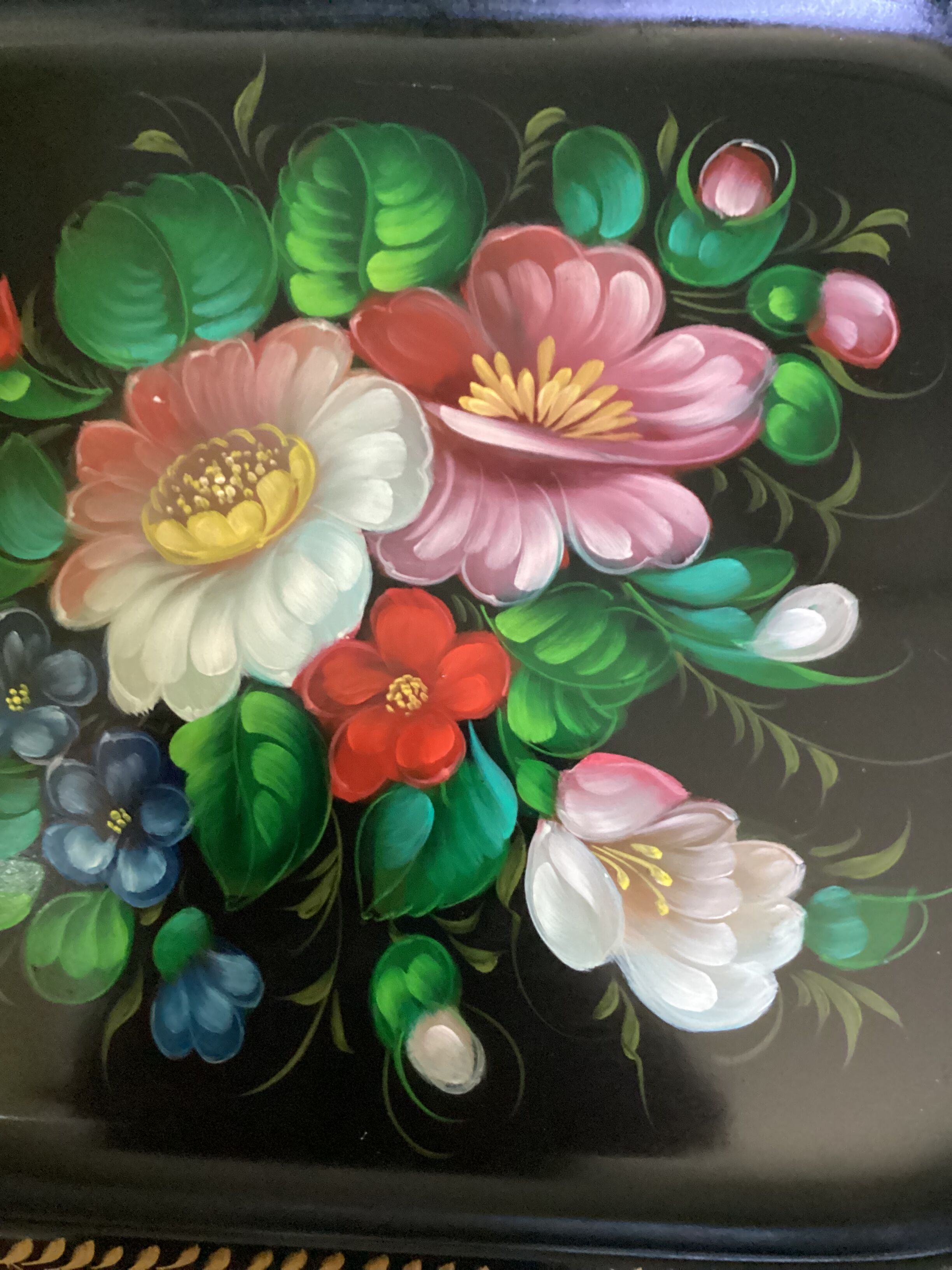 Hand painted sheet metal top dimension