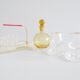 Glass coasters in stand, eight piece bar set, mid century bar accessories