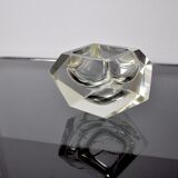 Cendrier de flavio Poli pour seguso, verre sommerso, Murano, italie, 1960