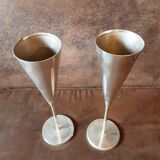 Set of vintage metal flutes
