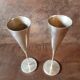 Set of vintage metal flutes