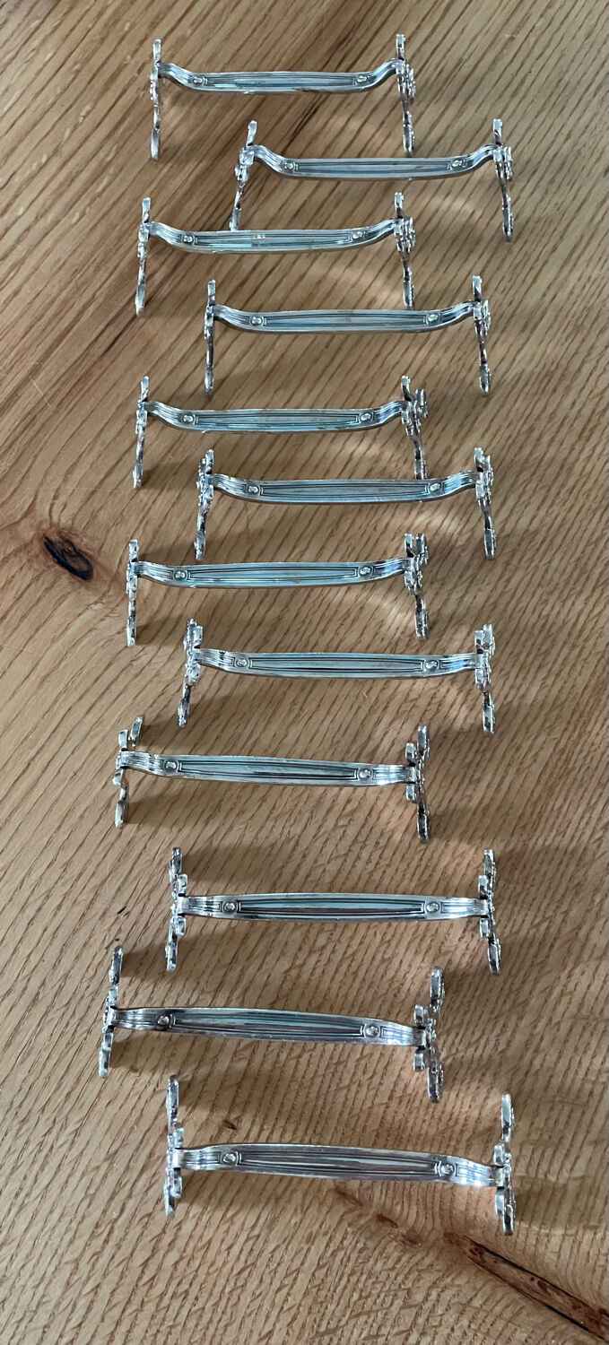 12 christofle silver metal knife holder