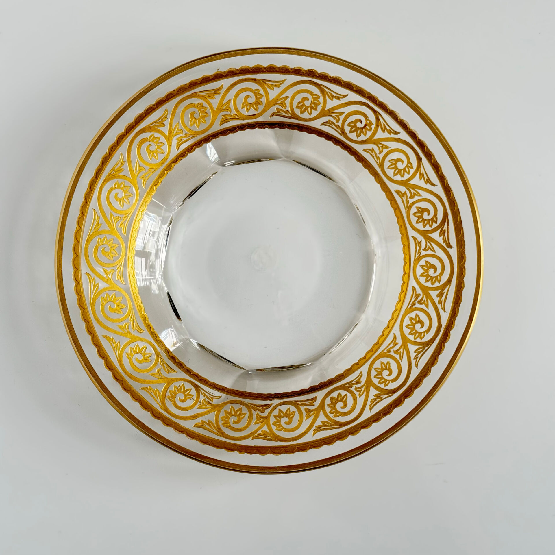 Baccarat Crystal Tray – Golden Frieze