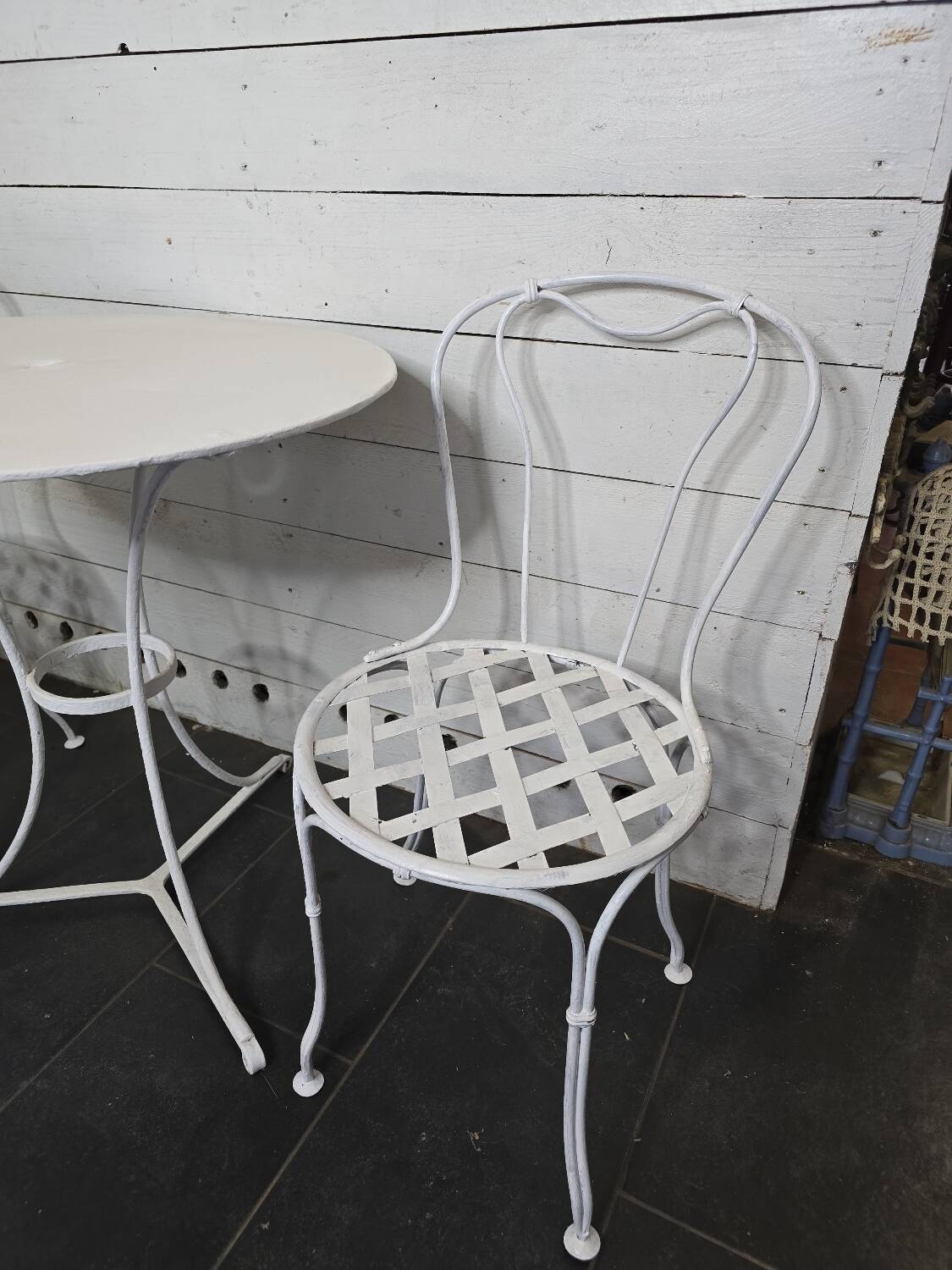 Wrought iron garden furniture