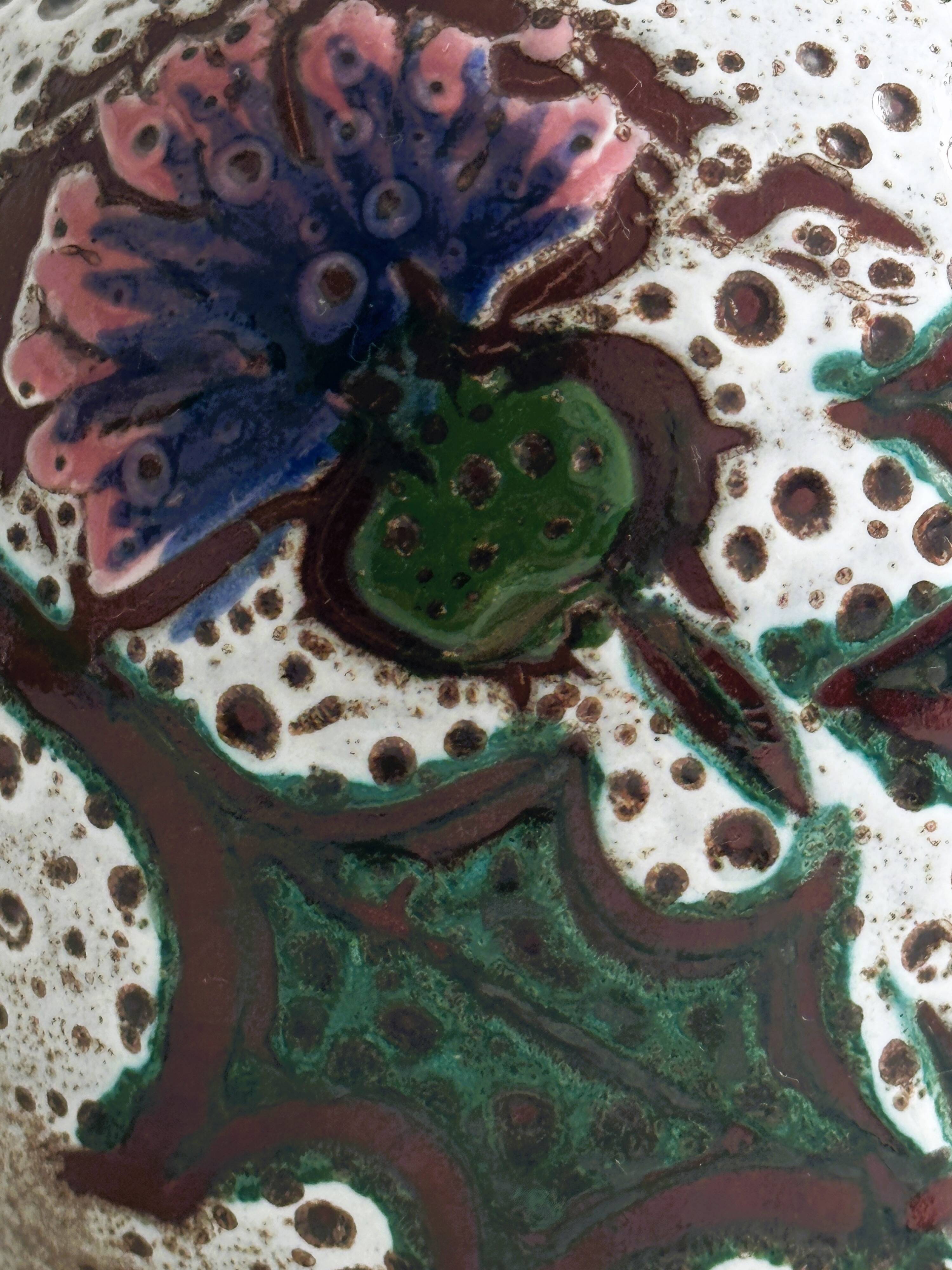 Antique decorative pitcher in French ceramic