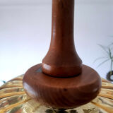 Vintage suspension in glass and teak