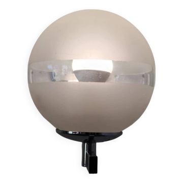 Vintage chrome and glass wall light