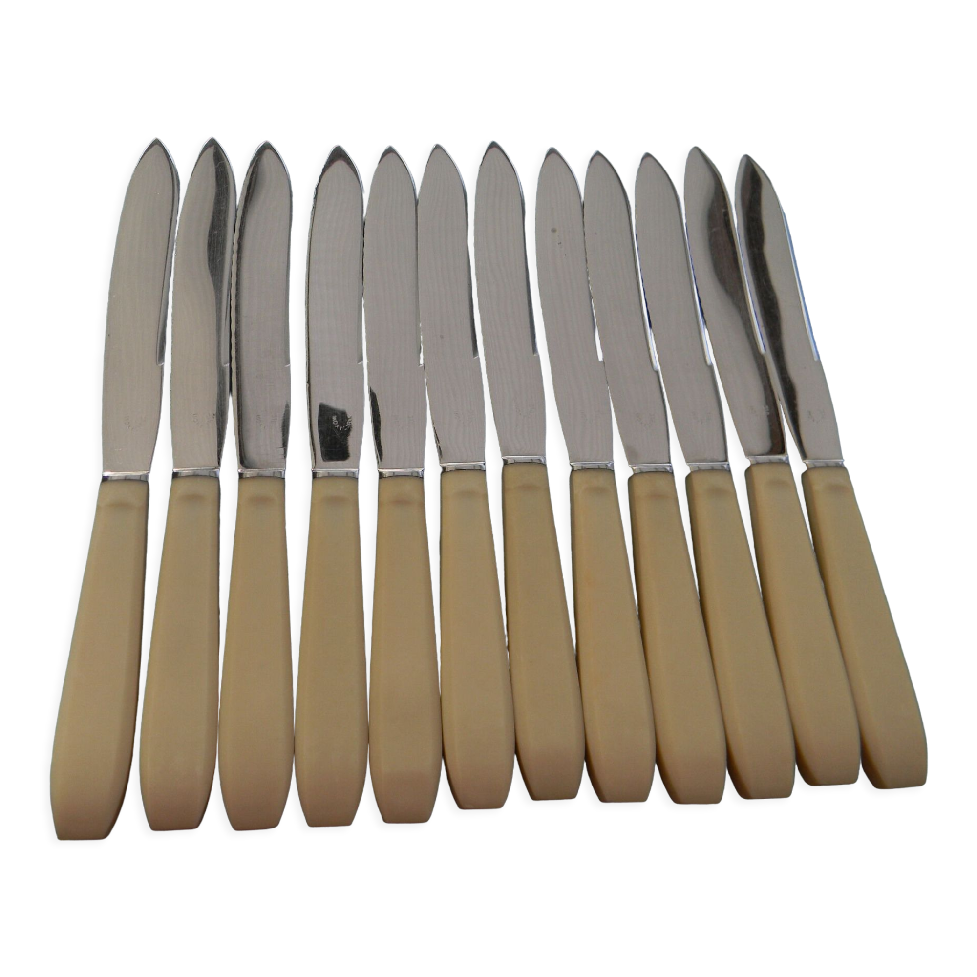 Set of 12 vintage stainless steel blade knives