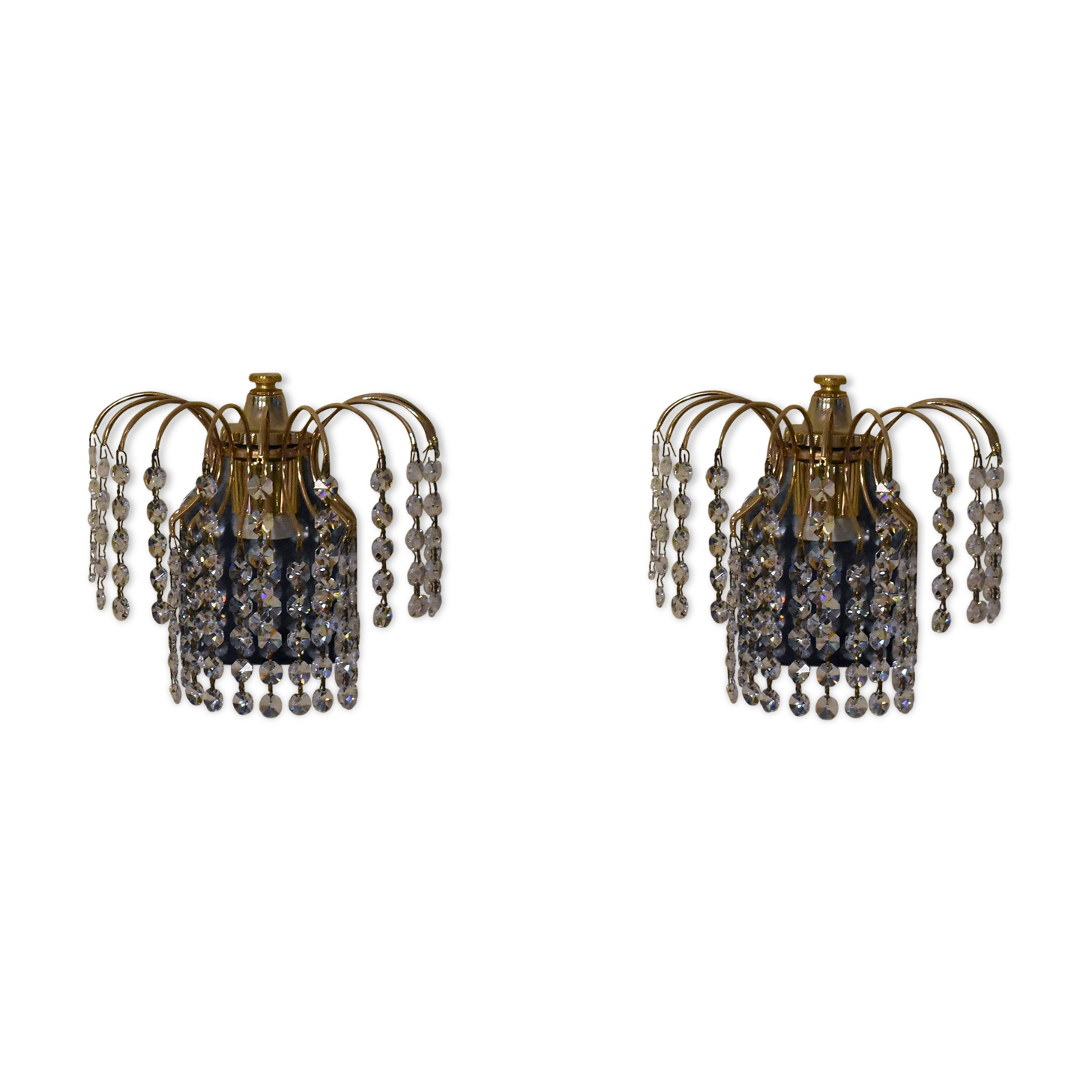 Pair of vintage tassel wall light