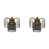 Pair of vintage tassel wall light