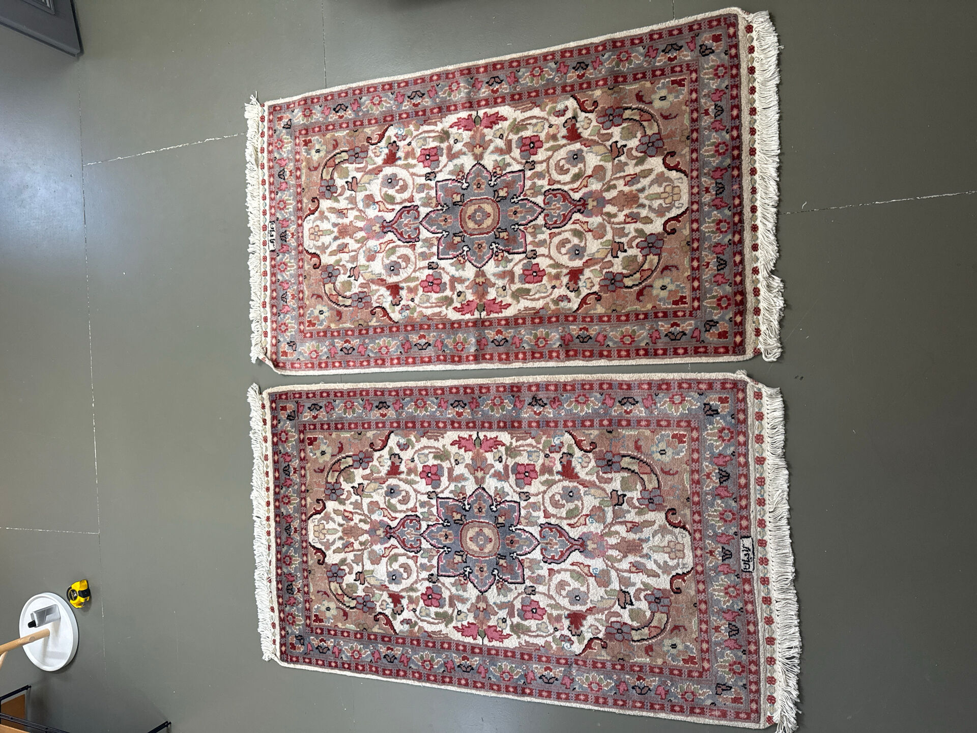 2 vintage silk rugs
