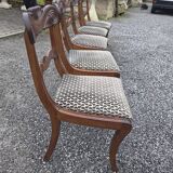 Regency style mahogany chairs x 5