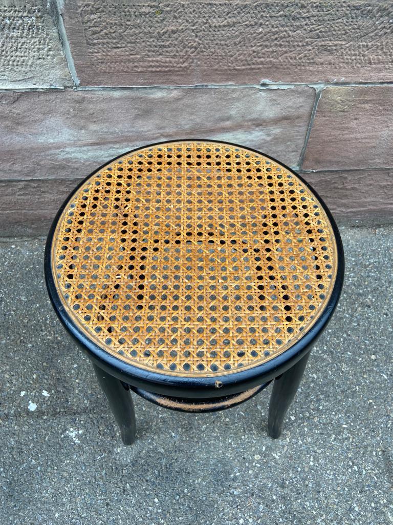 Thonet type curved wooden piano stool