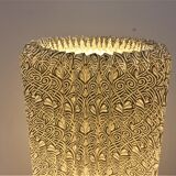 Hand-folded art nouveau floor luminaire