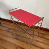 red vinyl furniture