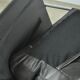 Black leather and metal armchair, 1980s