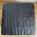 Pouf coffre en cuir noir de Sède