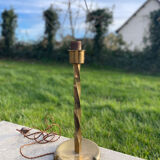 Vintage tripod lamp foot twisted brass