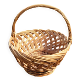 Round wicker basket