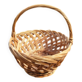 Round wicker basket