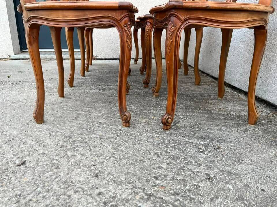 Set of 6 Cane Chairs in Louis XV style