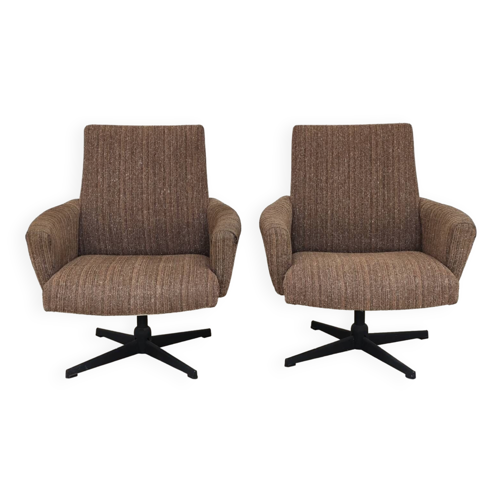Paire de fauteuils pivotant Tchécoslovaquie 1960
