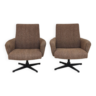 Paire de fauteuils pivotant Tchécoslovaquie 1960