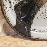 Decorative glazed stoneware plate by Patrick Rollet