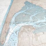 Map arcachon gironde basin 84cm by 63cm