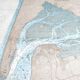 Map arcachon gironde basin 84cm by 63cm