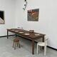Table de ferme "Dark Brown" en chêne massif 300 X 90 cm