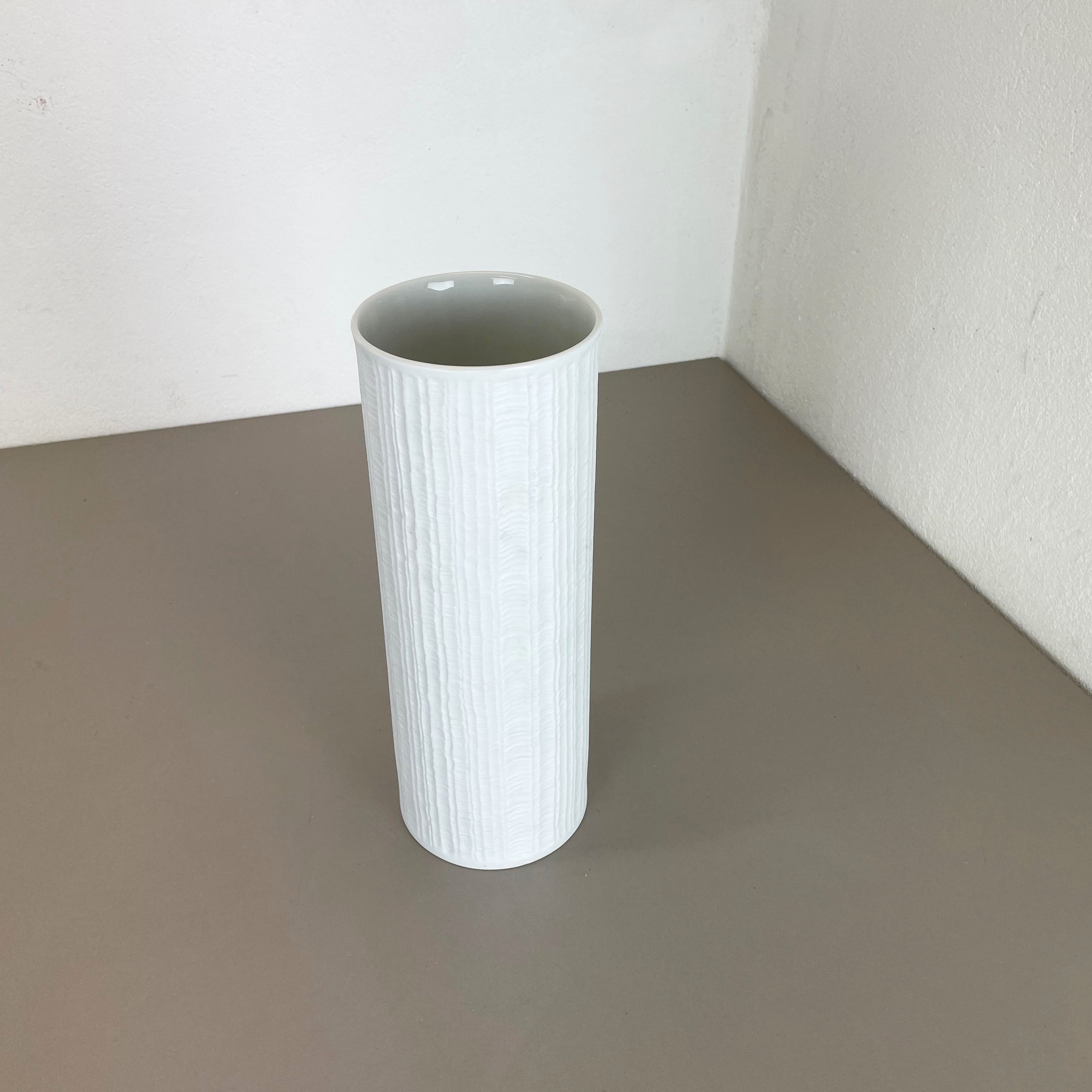 Large 32cm Op Art Vase Vase Heinrich Fuchs for Hutschenreuther, Germany, 1970s