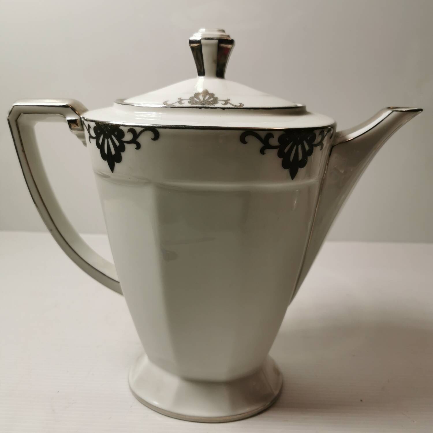 Limoges porcelain coffee maker, sugar bowl, art deco period f. great