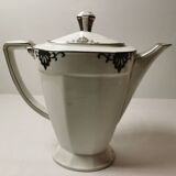 Limoges porcelain coffee maker, sugar bowl, art deco period f. great
