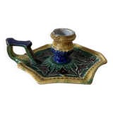 Glazed ceramic candle holder