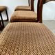 Set of 6 old baumann design sled chairs from the 60s wood and fabric