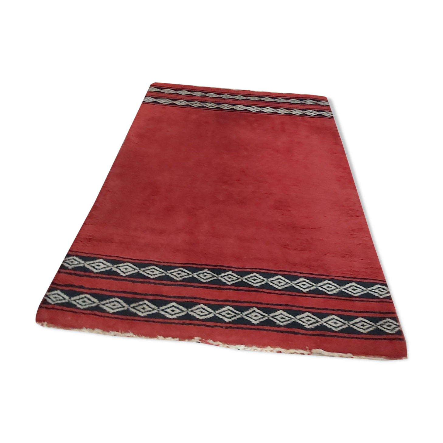 Vintage Berber wool carpet