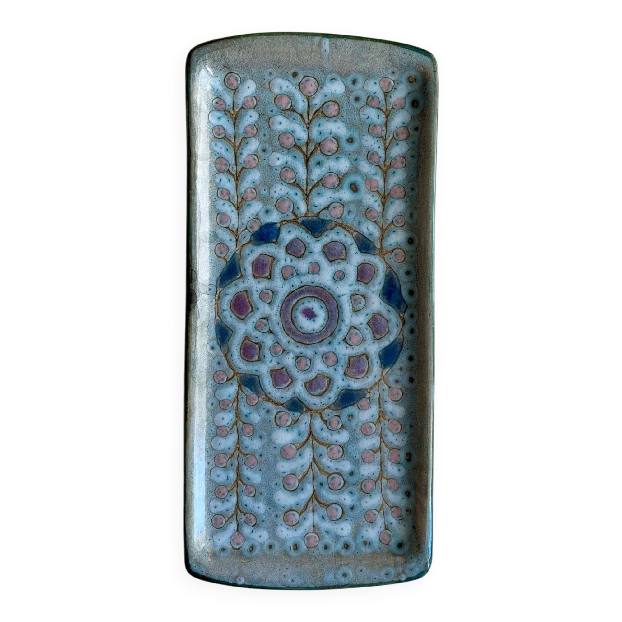 Glazed ceramic cake dish, Danuta Le Hénaff