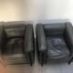 Pair of LC2 Le Corbusier armchairs by Cassina