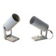 Pair of modernist wall lamps Lita model 0234 white Vintage.