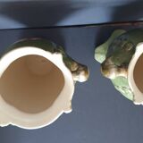 Paire de vases barbotine de bruyn fives lille