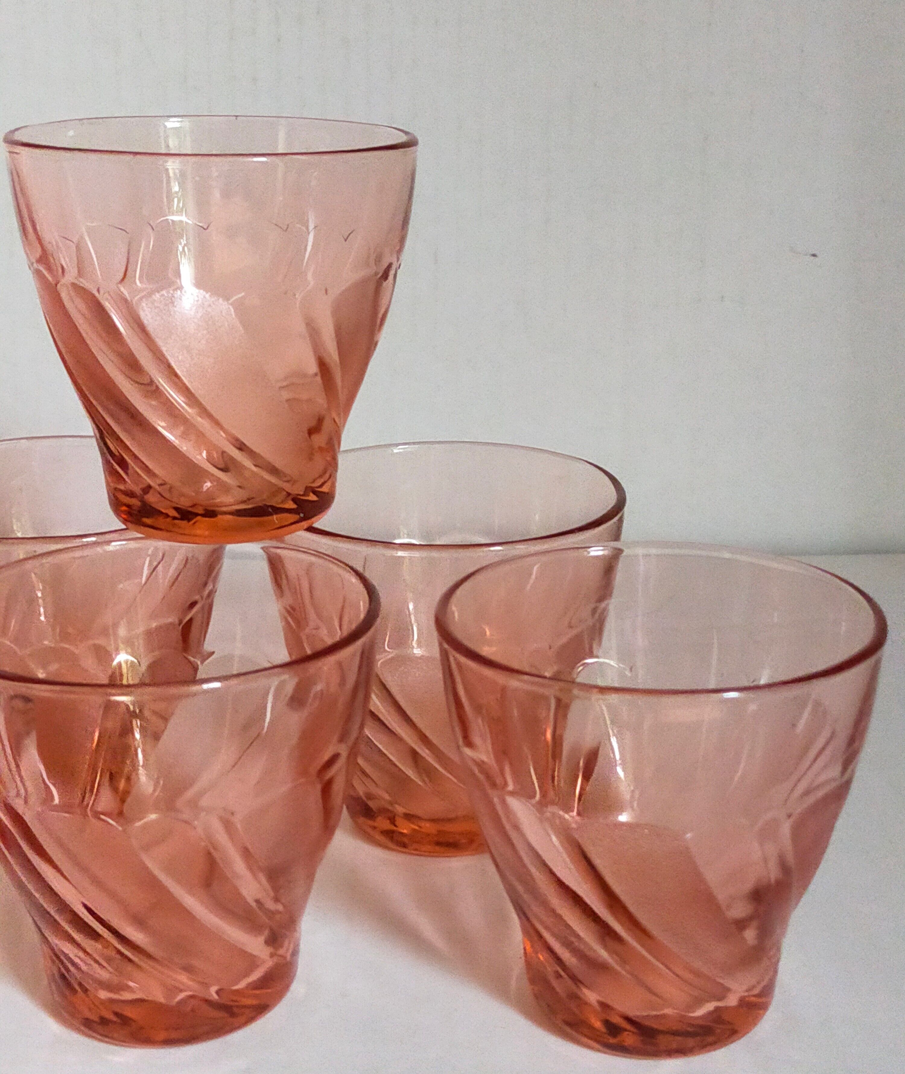 Nine Vereco glasses in Rise glass 80s