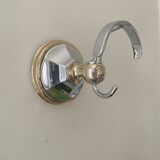 Chrome and gold metal coat rack