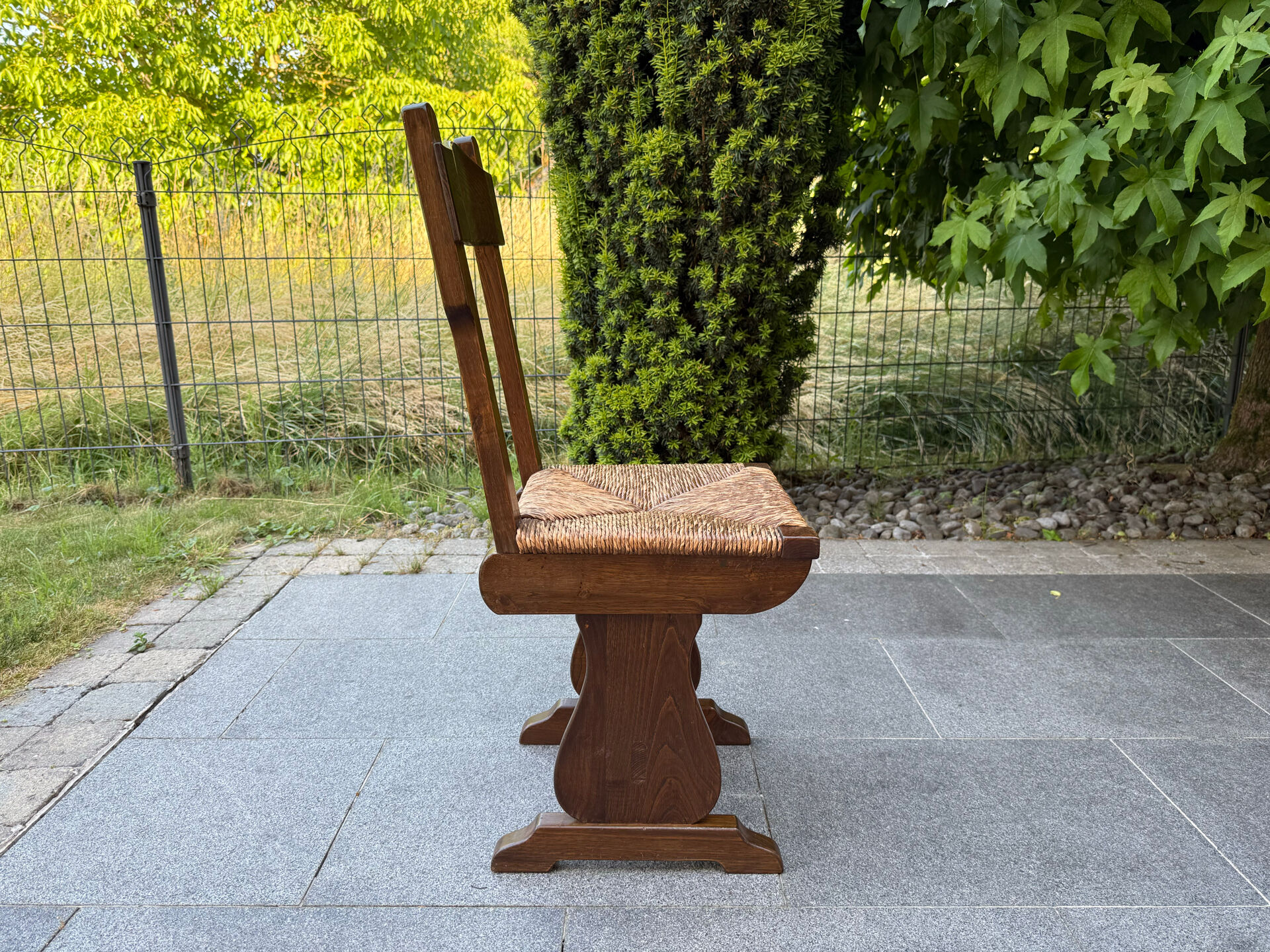 Set of 6 rustic 1970s chairs
